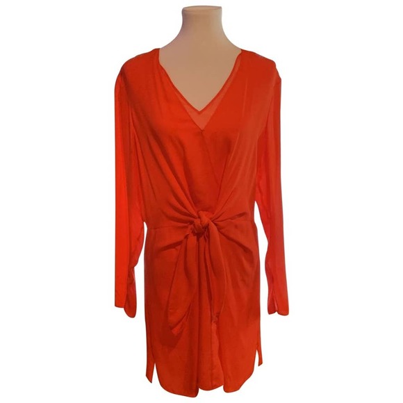3.1 PHILLIP LIM Long Sleeve Front Knot Dress - Picture 9 of 13